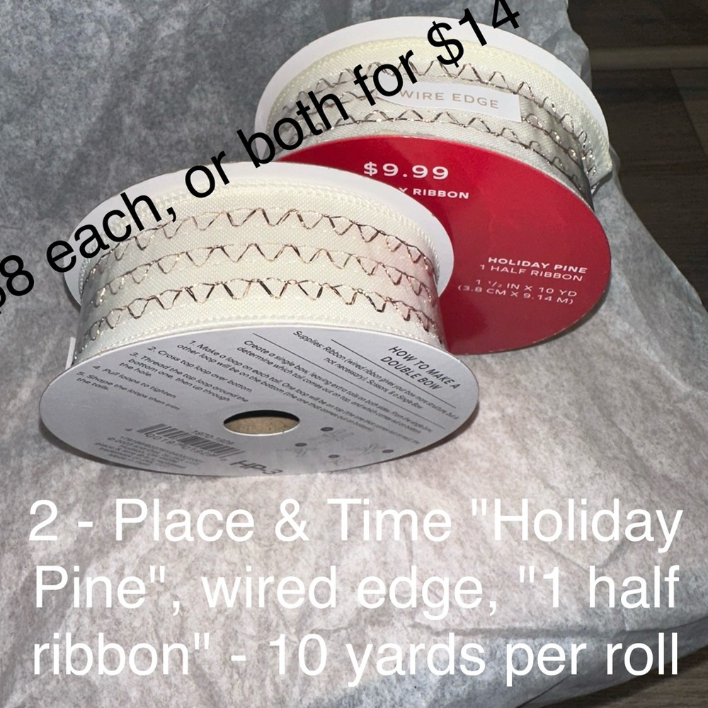 1-1/2" Wired Edge Ribbon